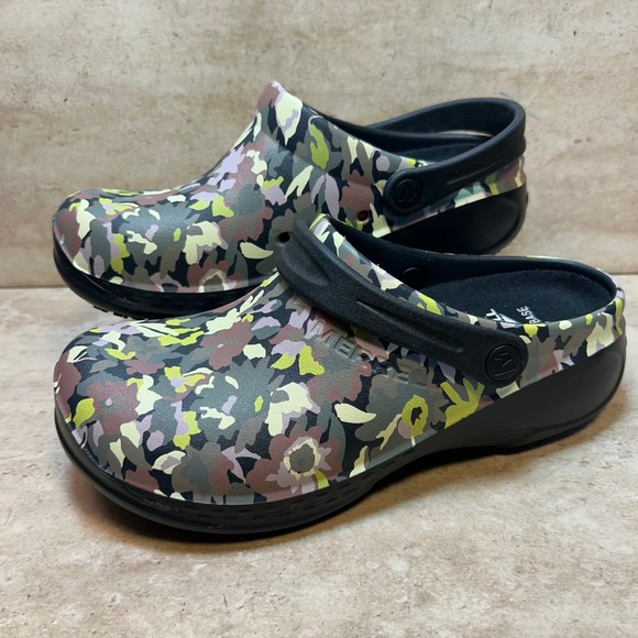 Merrell Shoes - Merrell Pro Comfort Base Floral Camo Clogs Oil Slip Resistant Mens 5 Womens 7